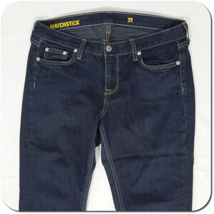 MATCHSTICK Crop Pants 31 Womens Dark Denim Five Pockets